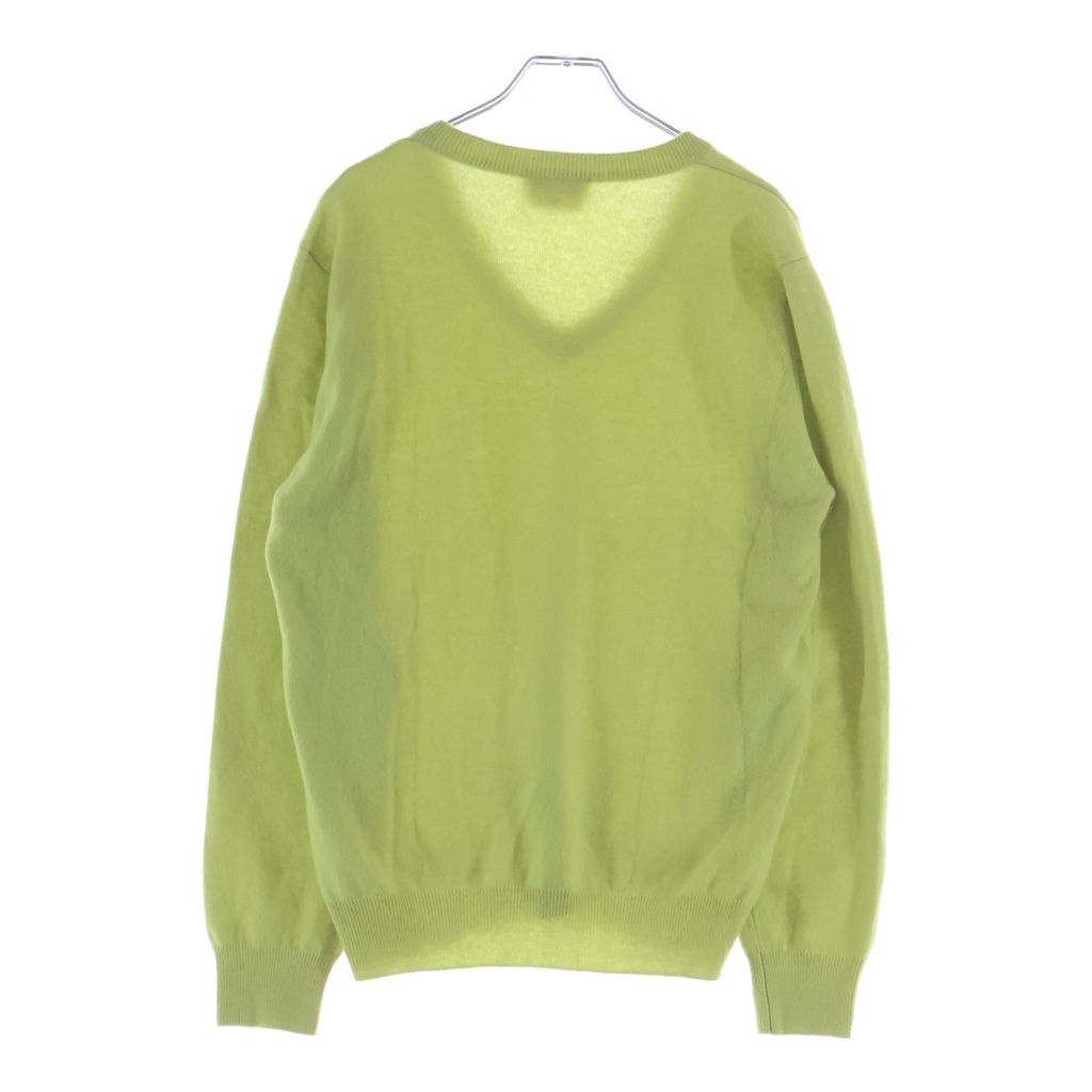 Hermes V-neck Knit Green Cashmere Sweater — view 2