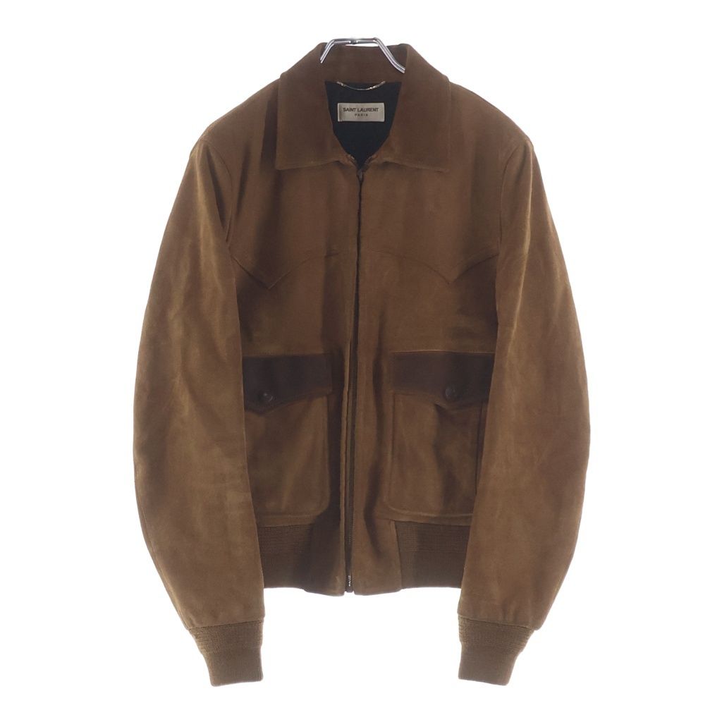 Saint Laurent Paris Bomber Jacket Eddie Era Suede Brown