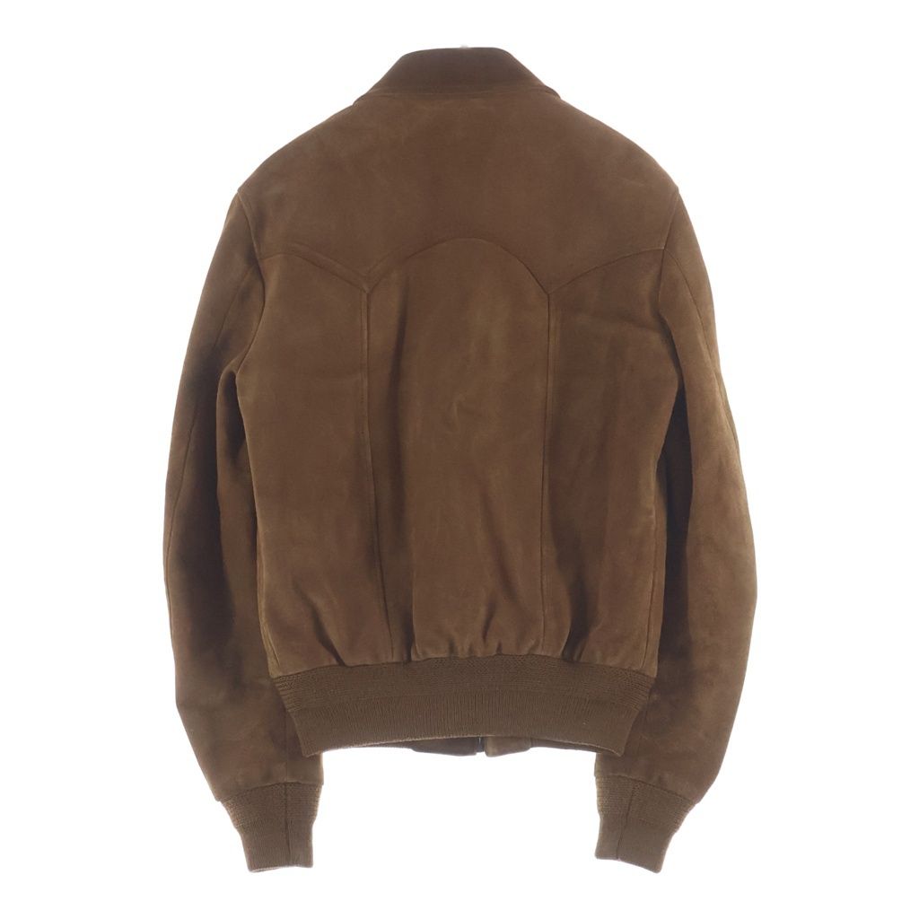 Saint Laurent Paris Bomber Jacket Eddie Era Suede Brown — view 2