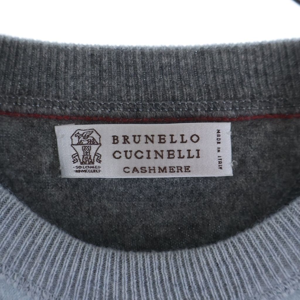 Brunello Cucinelli Knit Gray Cashmere 48 Sweater — view 6