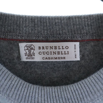 Brunello Cucinelli Knit Gray Cashmere 48 Sweater — view 6