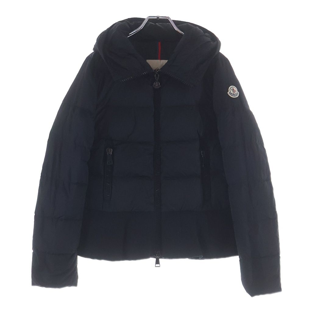 Moncler Nesea Wool Cut Replacement Down Jacket Black