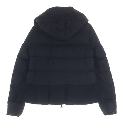 Moncler Nesea Wool Cut Replacement Down Jacket Black — view 2