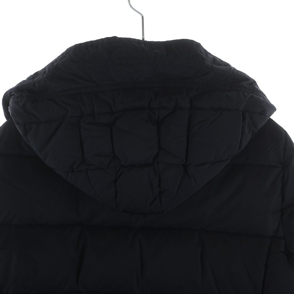 Moncler Nesea Wool Cut Replacement Down Jacket Black — view 4