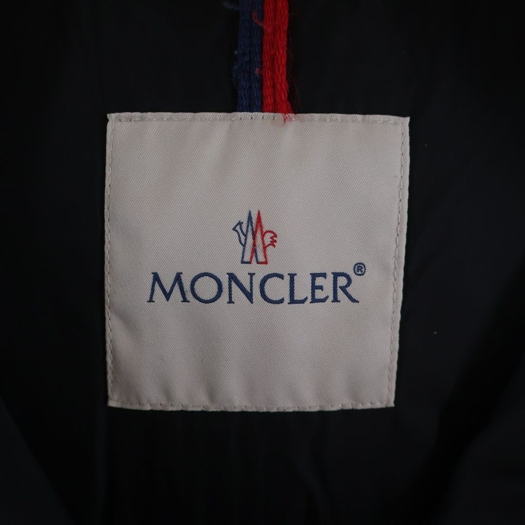 Moncler Nesea Wool Cut Replacement Down Jacket Black — view 7