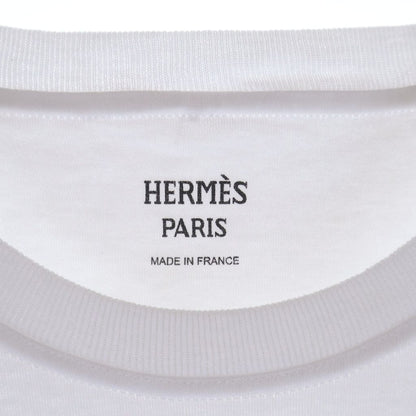 Hermes Kanoe Print Short Sleeve T-Shirt White — view 6