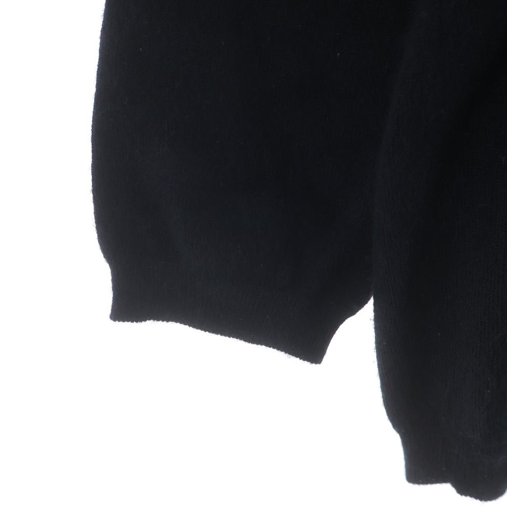 Celine Cashmere Crew Neck Long Sleeve Knit Sweater Black — view 5