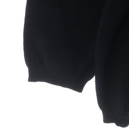 Celine Cashmere Crew Neck Long Sleeve Knit Sweater Black — view 5