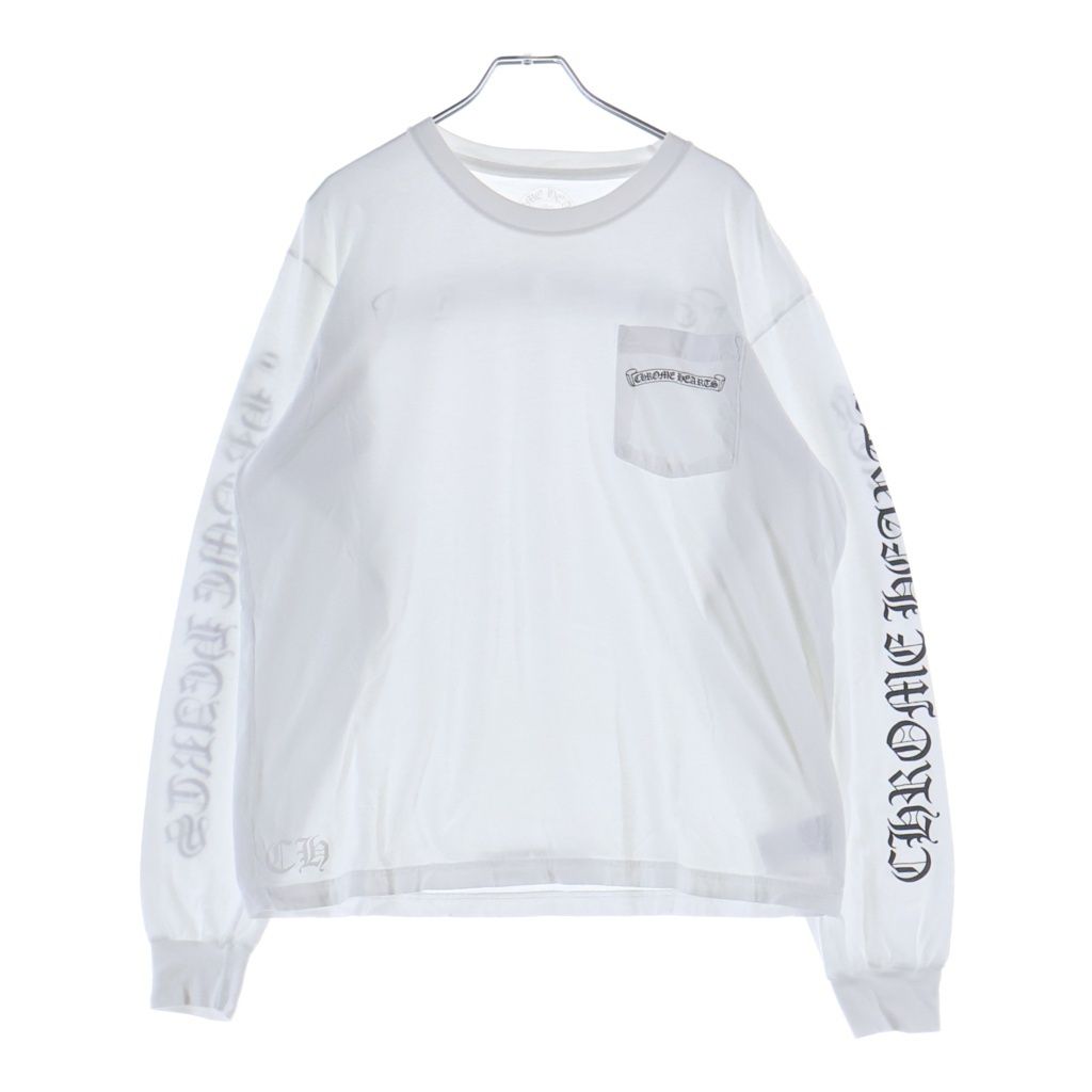 Chrome Hearts CH Scroll Logo Tee Arm Print Long Sleeve T-Shirt Black — view 2