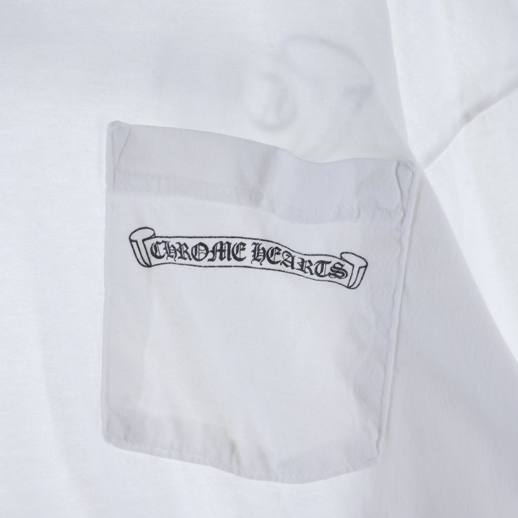 Chrome Hearts CH Scroll Logo Tee Arm Print Long Sleeve T-Shirt Black — view 5