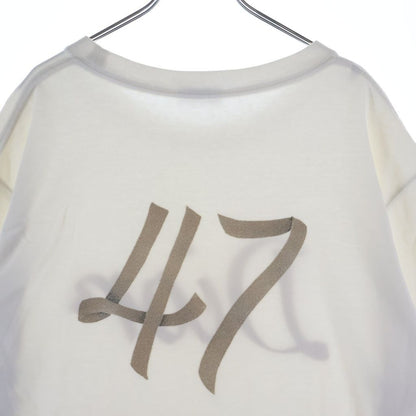 Dior Front Embroidery Logo Short Sleeve T-Shirt White Silver — view 4