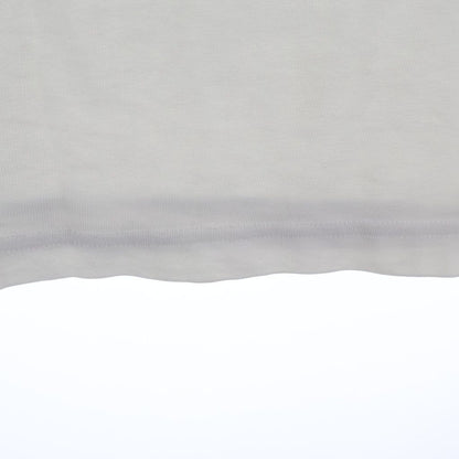 Dior Front Embroidery Logo Short Sleeve T-Shirt White Silver — view 6