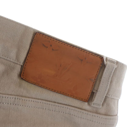 Louis Vuitton LV Monogram Patch Denim Pants Beige — view 5