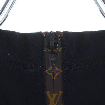 Louis Vuitton Monogram Short Sleeve High Neck Fit Dress Black Nhy — view 5