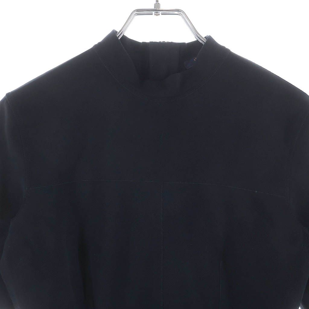 Louis Vuitton Monogram Short Sleeve High Neck Fit Dress Black Nhy — view 3