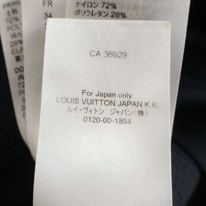 Louis Vuitton Monogram Short Sleeve High Neck Fit Dress Black Nhy — view 8