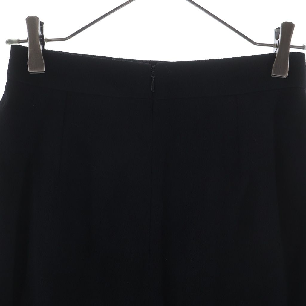 Chanel Wool Zip Knee Length Skirt Black 36 — view 4