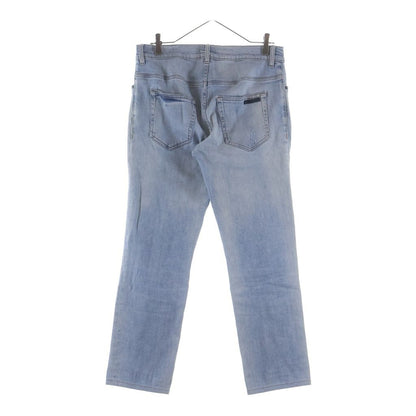 Prada Distressed Straight Jeans Denim Pants Blue — view 2