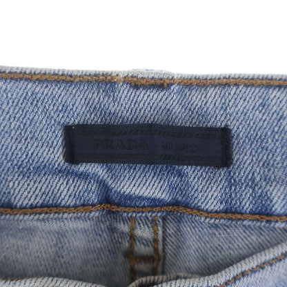 Prada Distressed Straight Jeans Denim Pants Blue — view 6