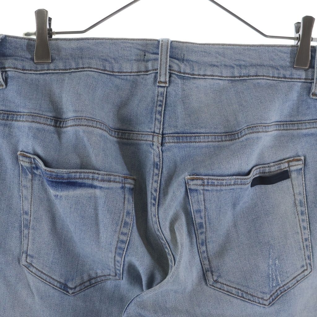 Prada Distressed Straight Jeans Denim Pants Blue — view 4