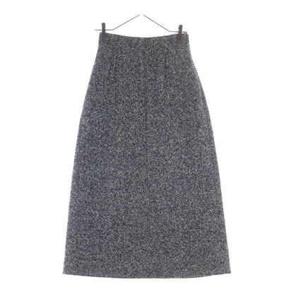 Saint Laurent Paris Wool Tweed Long Skirt Gray