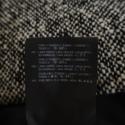Saint Laurent Paris Wool Tweed Long Skirt Gray — view 7