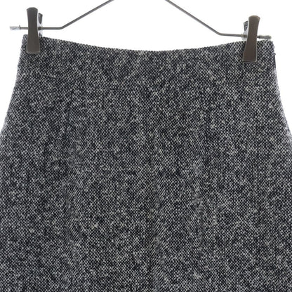 Saint Laurent Paris Wool Tweed Long Skirt Gray — view 3