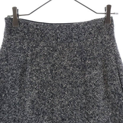 Saint Laurent Paris Wool Tweed Long Skirt Gray — view 4