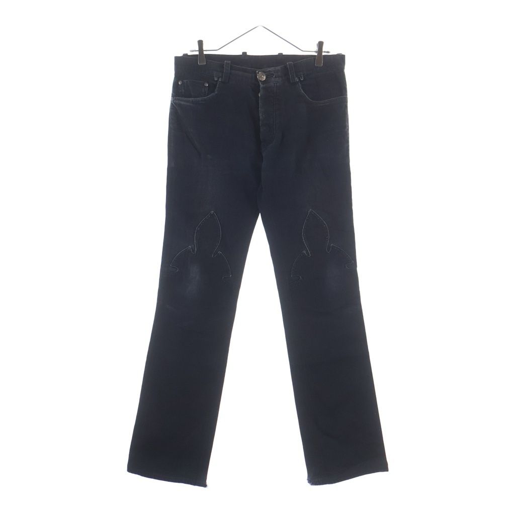 Chrome Hearts Vintage Fleurknee Dnm Pants Denim Black