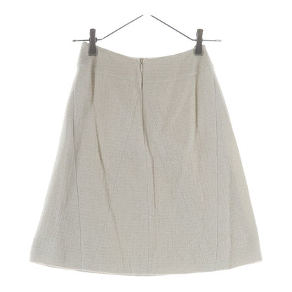 Chanel Tweed Suit Pearl Zip Up Jacket Mini Skirt Ivory — view 5