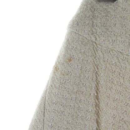 Chanel Tweed Suit Pearl Zip Up Jacket Mini Skirt Ivory — view 7
