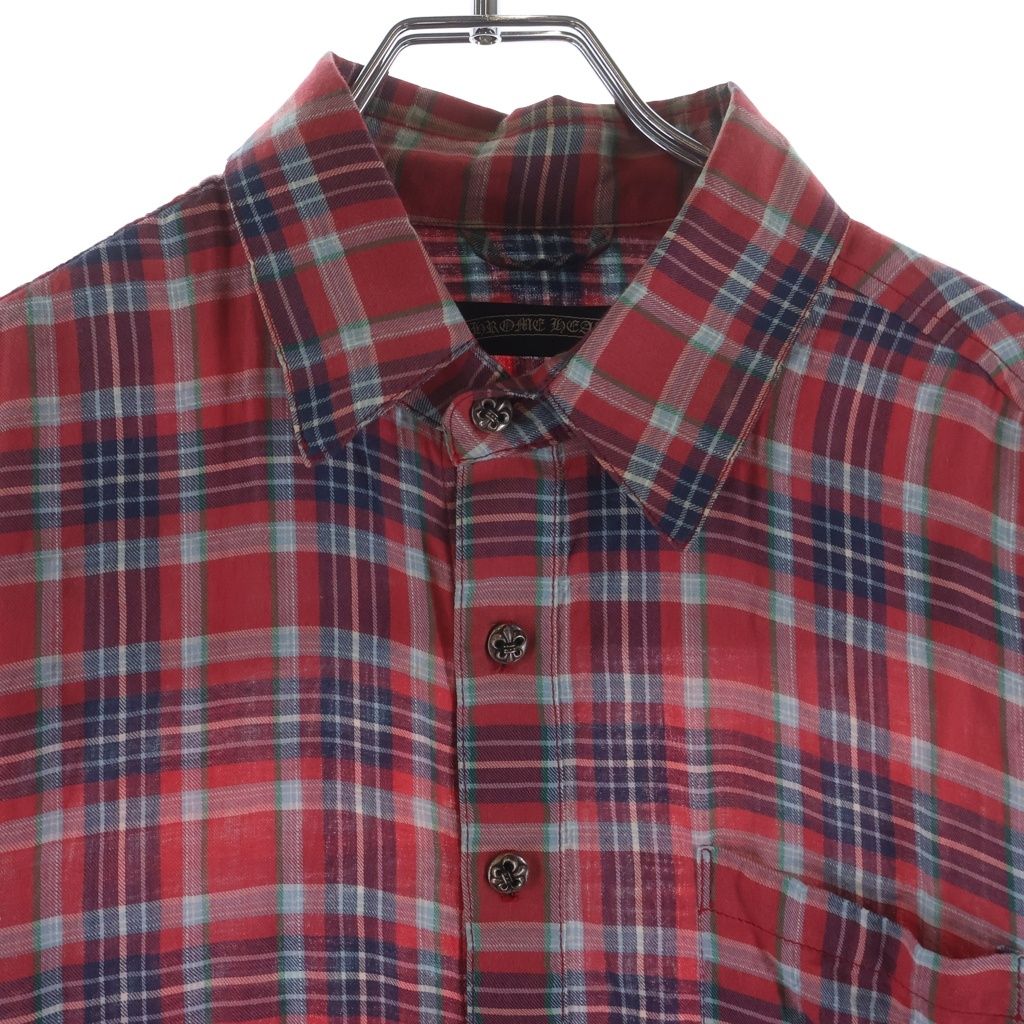 Chrome Hearts Looseends Leather BS Flea Patch Flannel Shirt BS Long Sleeve — view 3