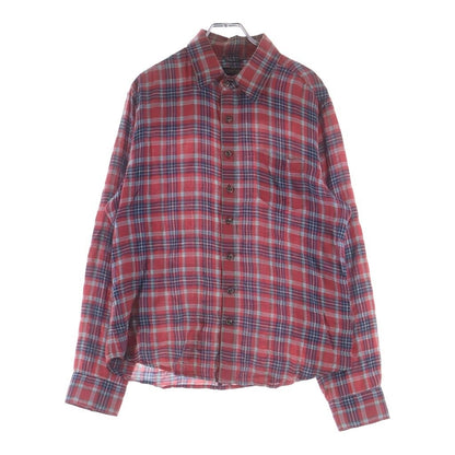 Chrome Hearts Looseends Leather BS Flea Patch Flannel Shirt BS Long Sleeve