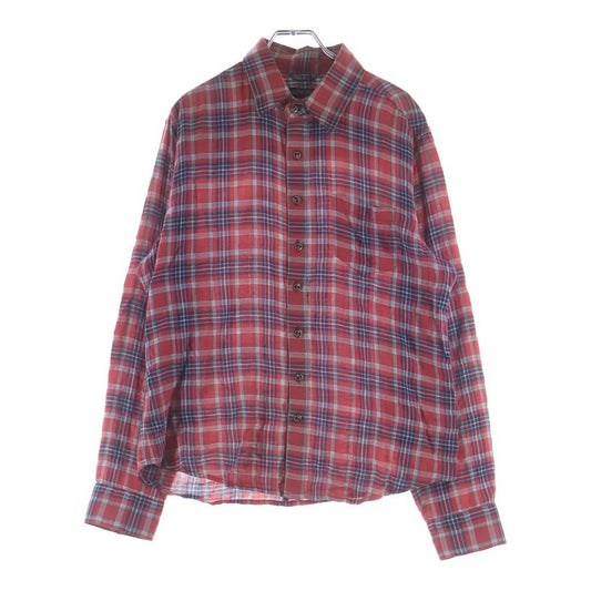 Chrome Hearts Looseends Leather BS Flea Patch Flannel Shirt BS Long Sleeve