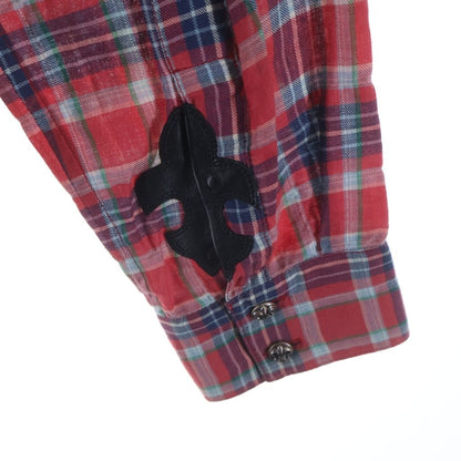Chrome Hearts Looseends Leather BS Flea Patch Flannel Shirt BS Long Sleeve — view 6