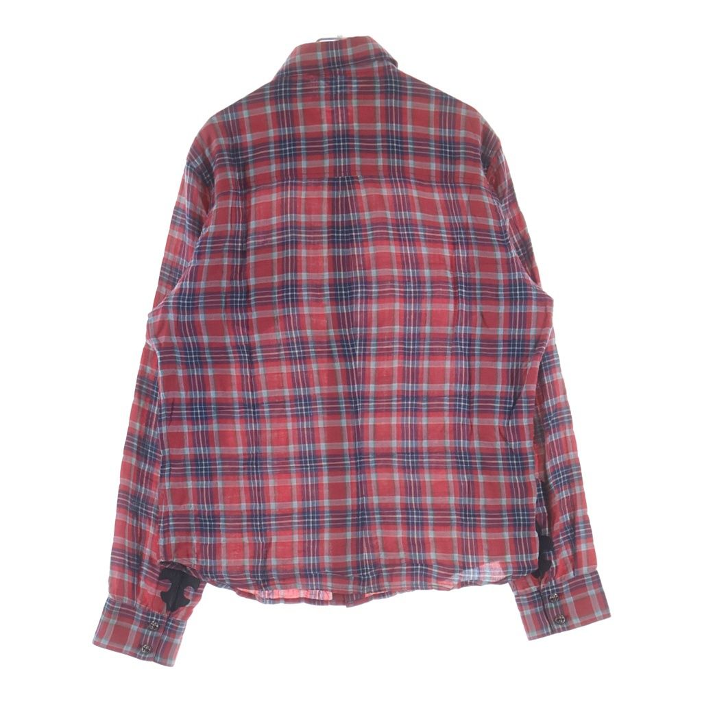 Chrome Hearts Looseends Leather BS Flea Patch Flannel Shirt BS Long Sleeve — view 2