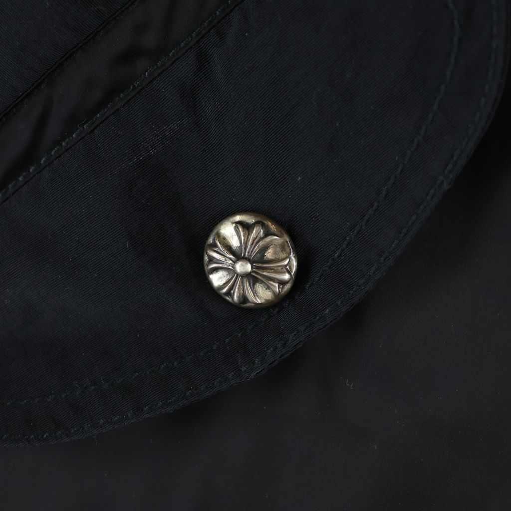Chrome Hearts Uncle VJ Stn Pls Stp Ribbed Cashmere Zip Up Nylon Flight Bomber — view 6