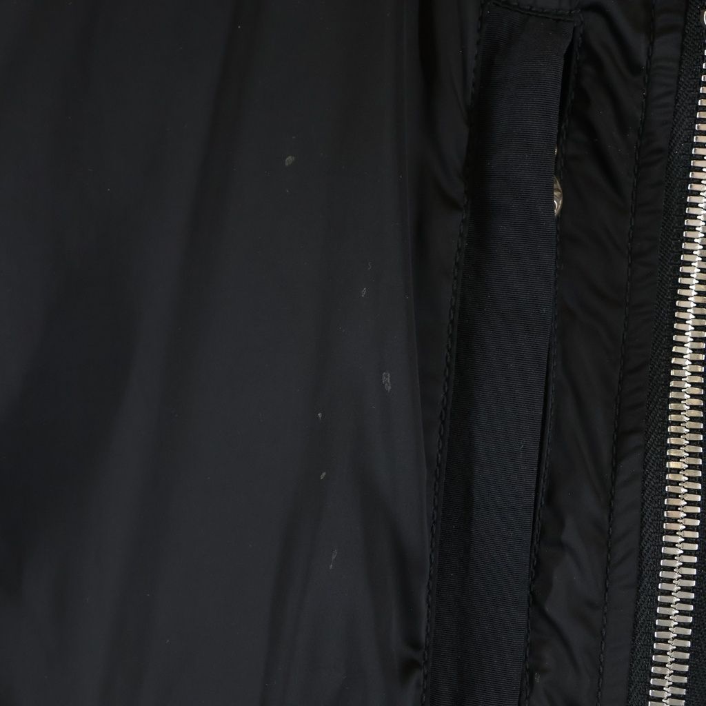 Chrome Hearts Uncle VJ Stn Pls Stp Ribbed Cashmere Zip Up Nylon Flight Bomber — view 4