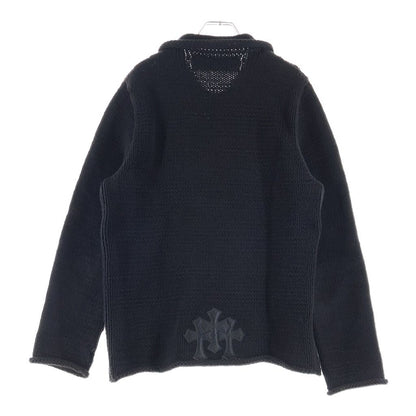 Chrome Hearts Dagger Zip Up Snake Gauge Knit Sweater Black Silver — view 2