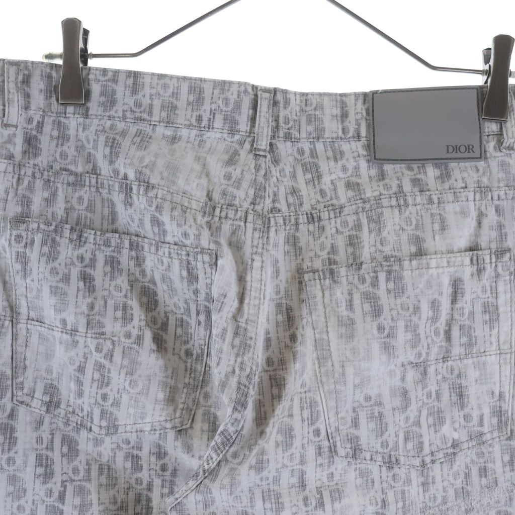 Dior All Over Pattern Denim Pants Gray — view 4
