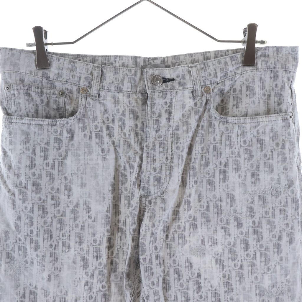 Dior All Over Pattern Denim Pants Gray — view 3
