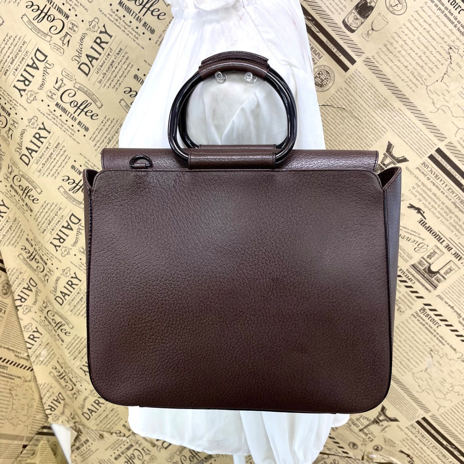 Gucci Tote Leather Bamboo GG Travel Wedding Ceremony — view 2