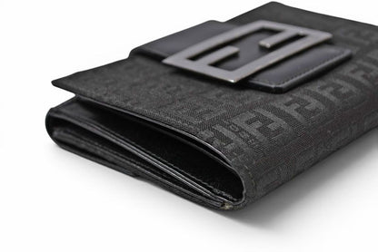 Fendi Wallet Bifold Fold Zucca Pattern Black — view 4