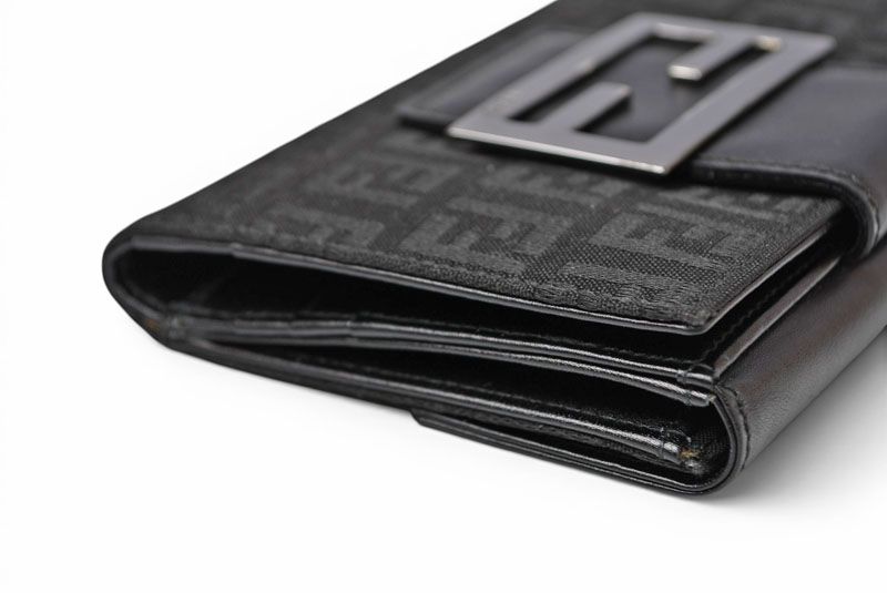 Fendi Wallet Bifold Fold Zucca Pattern Black — view 3