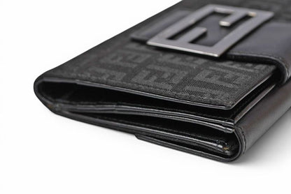 Fendi Wallet Bifold Fold Zucca Pattern Black — view 3