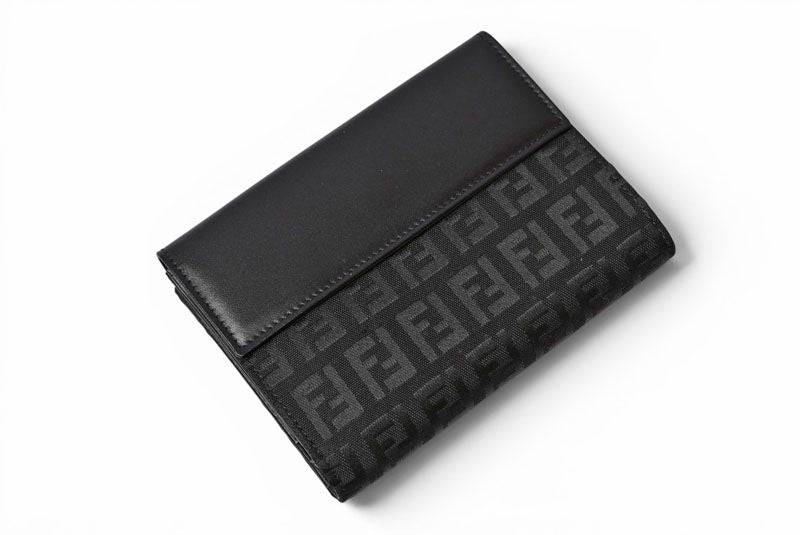 Fendi Wallet Bifold Fold Zucca Pattern Black — view 2