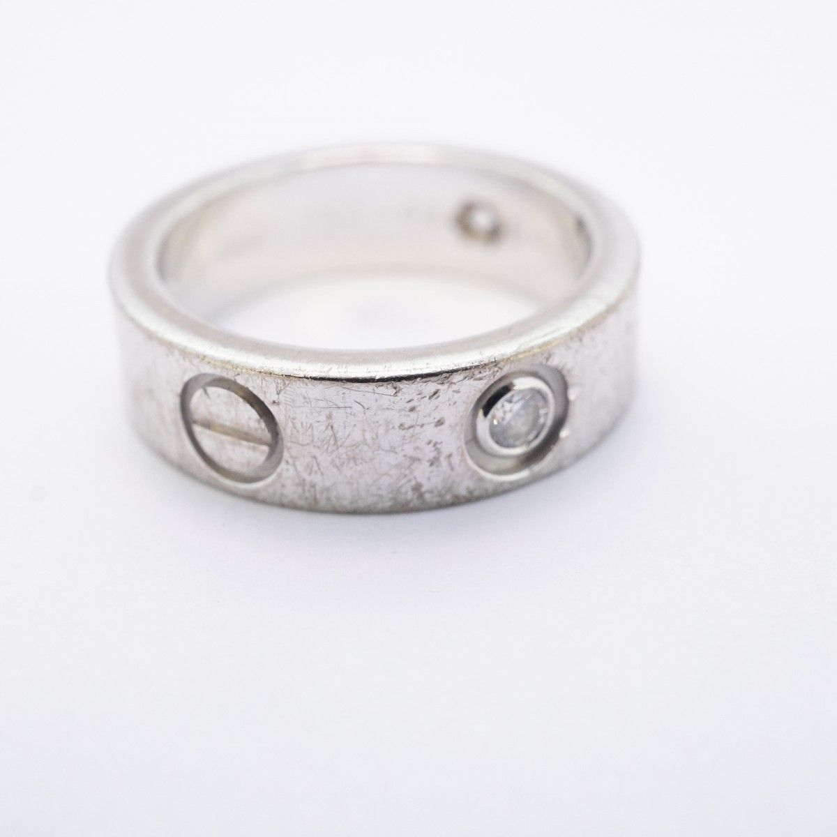 Cartier Ring Love 18k White Gold Diamond — view 9