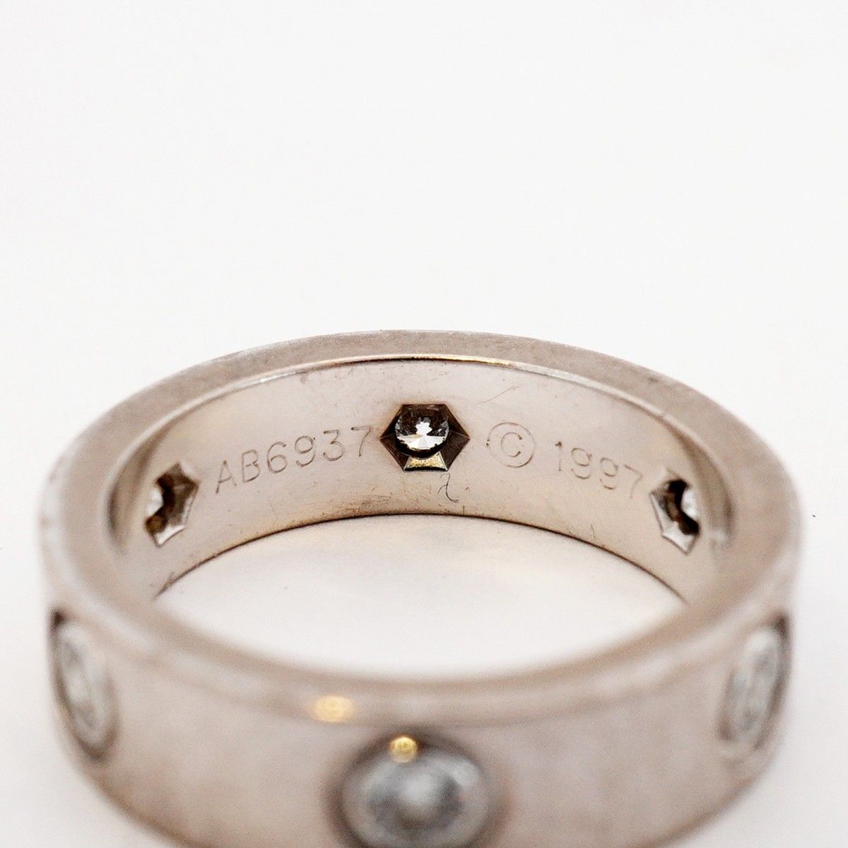 Cartier Ring Love Full Diamond 18k White Gold — view 5