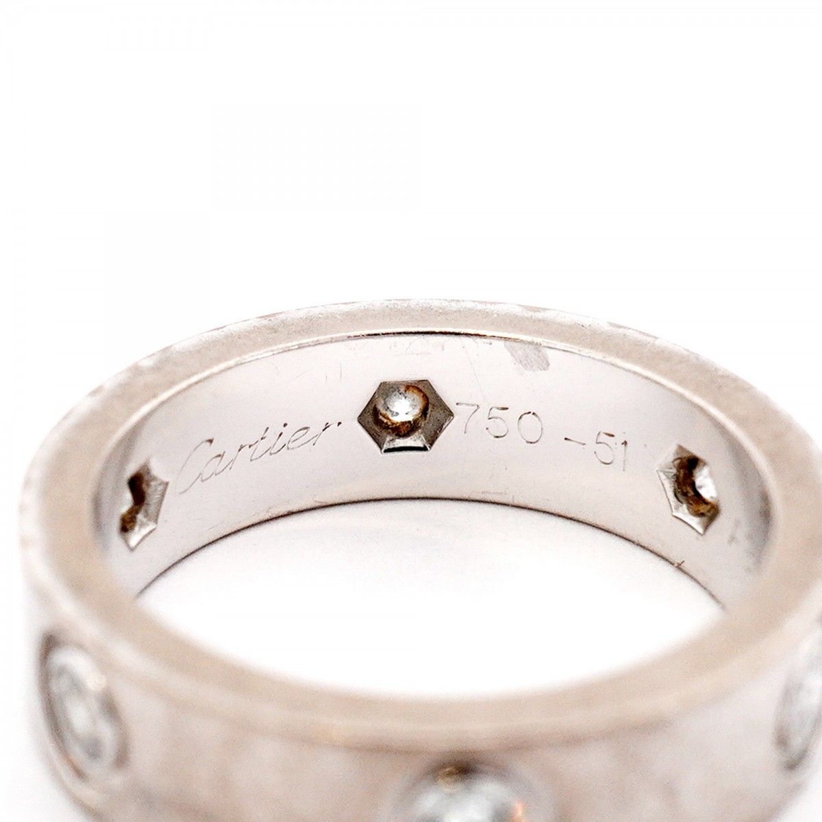 Cartier Ring Love Full Diamond 18k White Gold — view 4