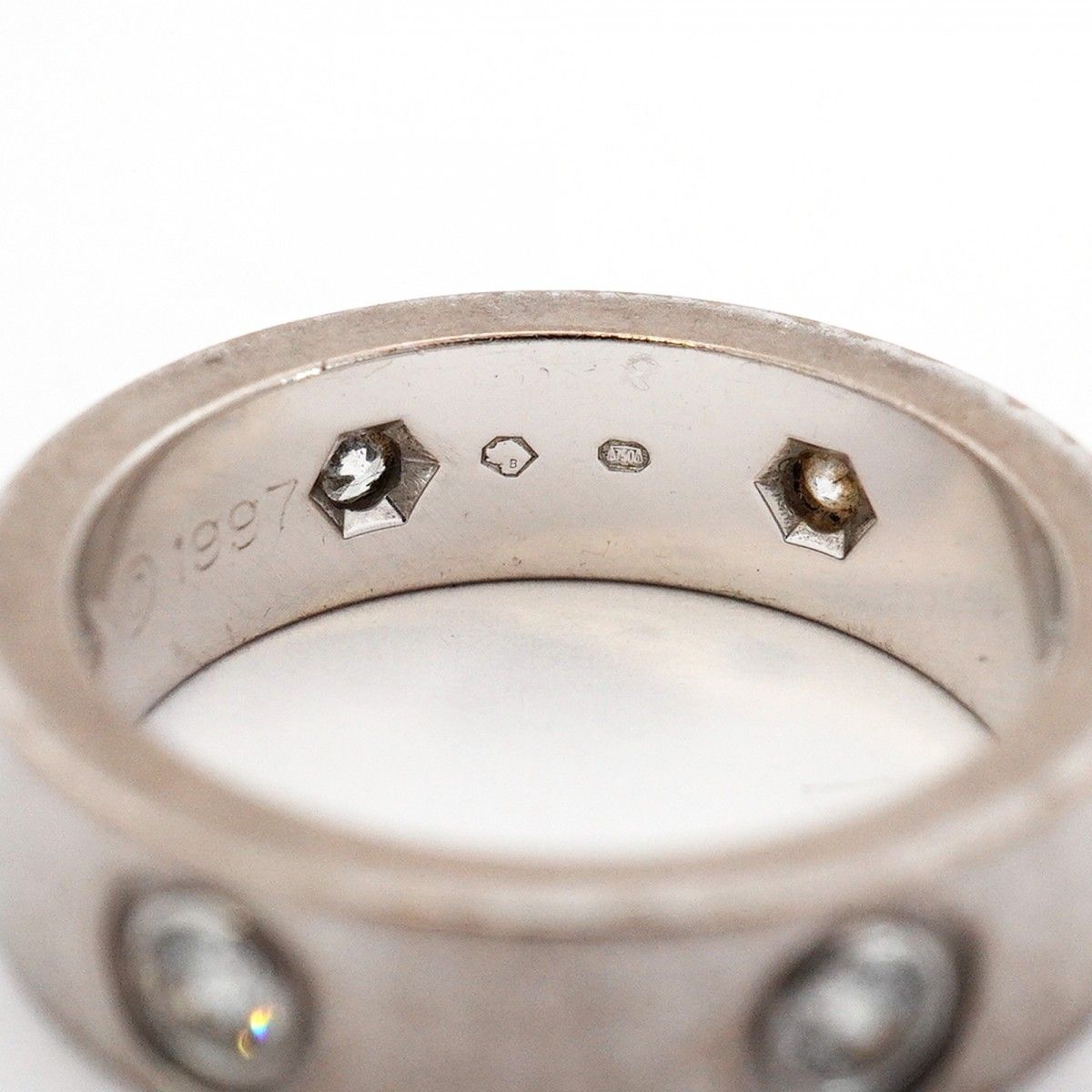 Cartier Ring Love Full Diamond 18k White Gold — view 6